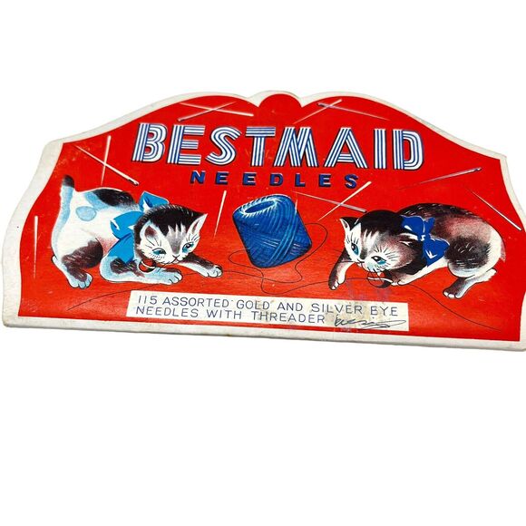 Sewing Needle Sets Vintage Best Maid, Finepoint, Advertising For Tombstones - Picture 8 of 16